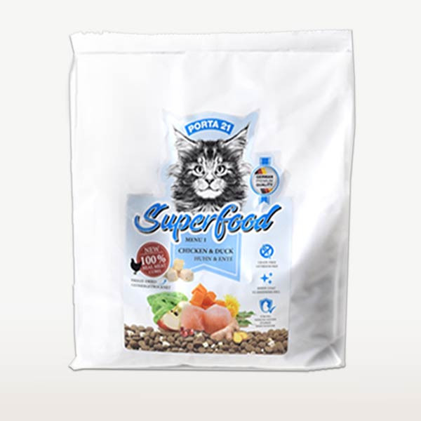 Leckeres Porta 21 Superfood für ernährungssensible Katzen von Schulze