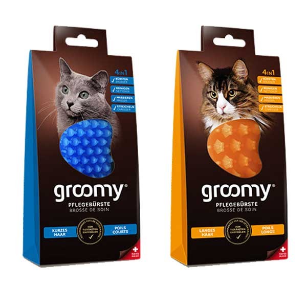 Groomy Multifunktionsbürste für alle Fell-Längen von Katzen